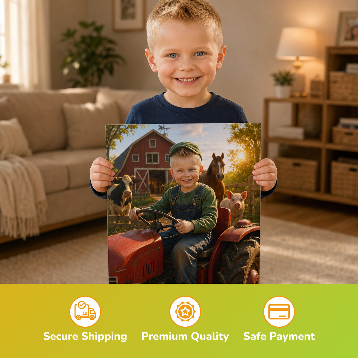 Little Farmer on the Tractor