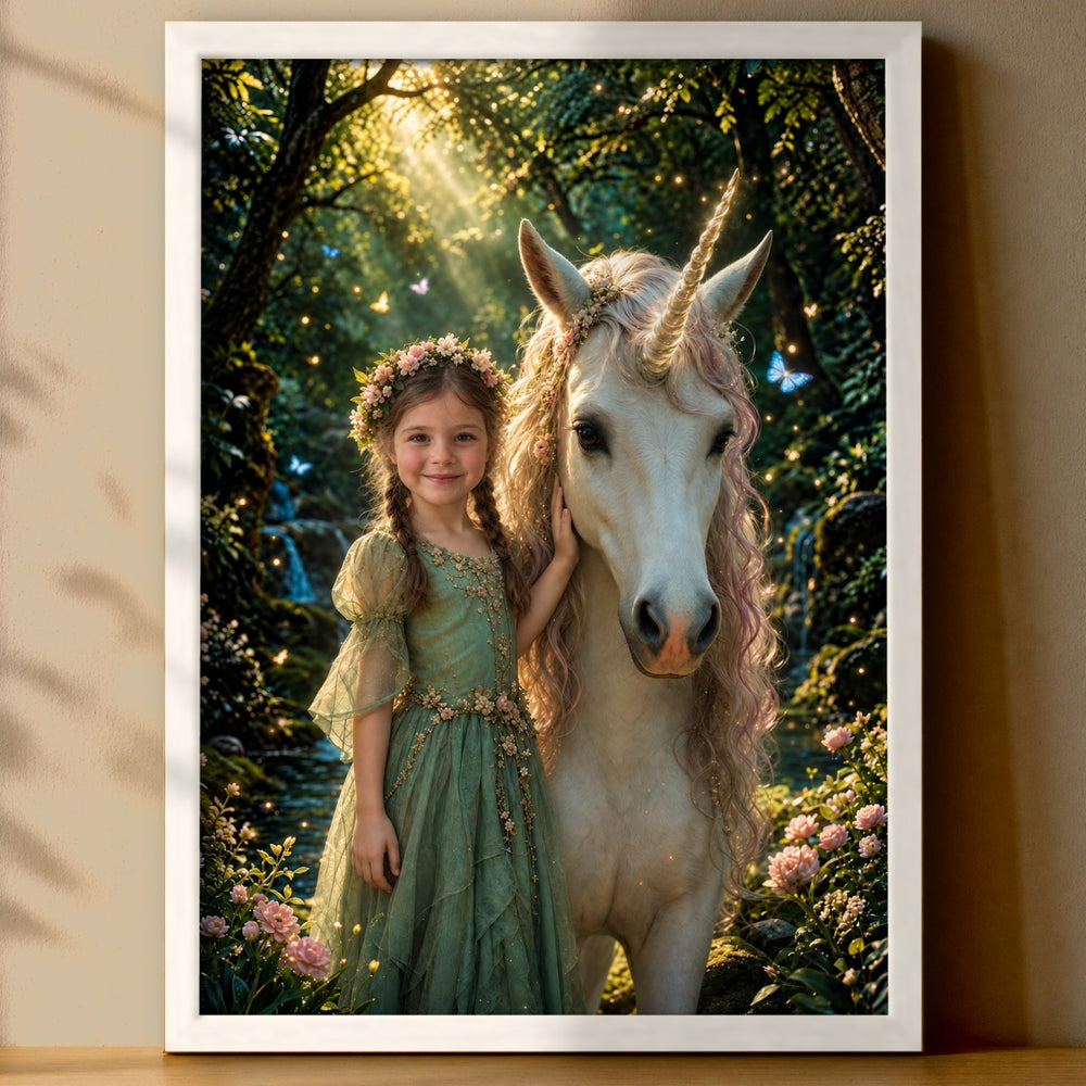 Einhorn im Zauberwald – Poster an der Wand