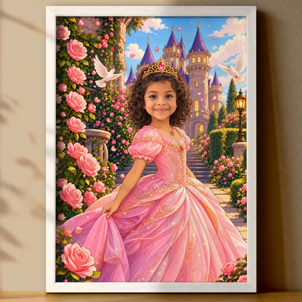 Prinzessin im Märchengarten | Special-Edition "Cartoon" – Poster an der Wand