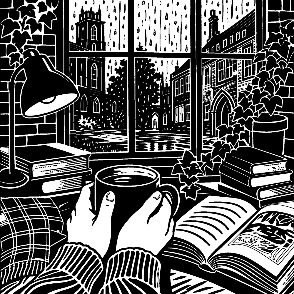OneColor Dark Academia, Motiv 7, ausgemalt