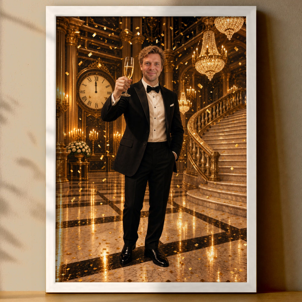 Silvester im Ballsaal – Poster an der Wand