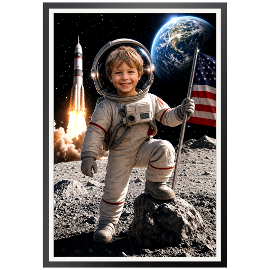 DEV — Poster/Canvas Pilot — Astronaut auf dem Mond