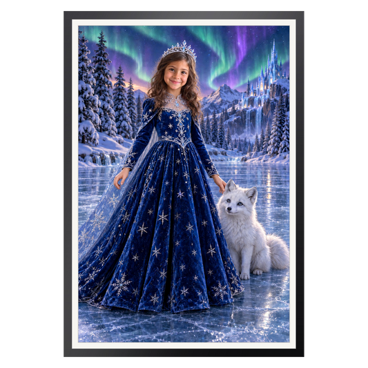 Polarlicht über dem Eissee – Poster an der Wand
