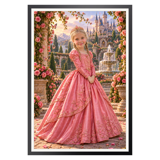 Prinzessin zwischen den Rosenbögen – Poster an der Wand