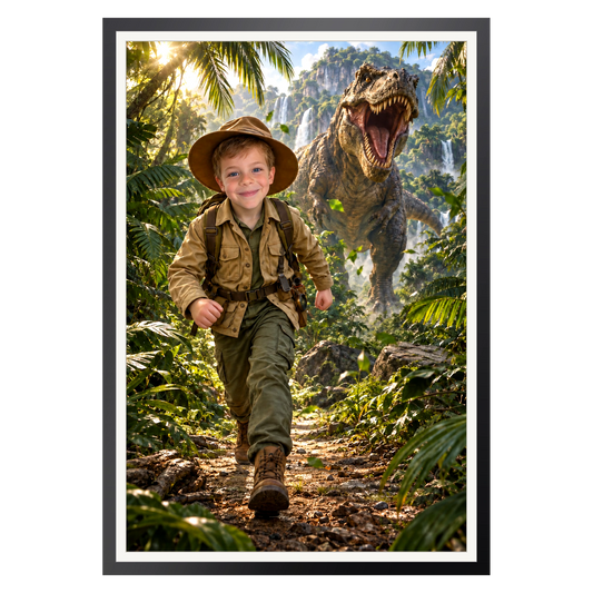 T-Rex-Abenteuer im Dschungel – Poster an der Wand