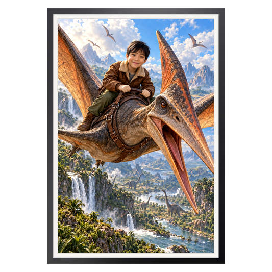 Flug auf dem Pteranodon – Poster an der Wand