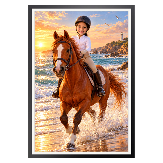 Galopp am Strand – Poster an der Wand