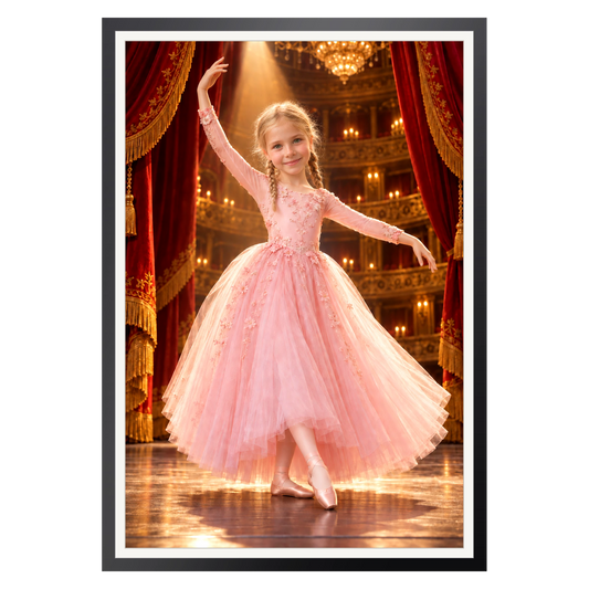 Ballerina auf der großen Bühne – Poster an der Wand