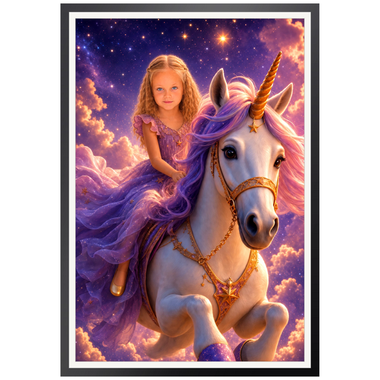 Ritt auf dem Sternen-Einhorn | Special-Edition "3D-Animation" – Poster an der Wand