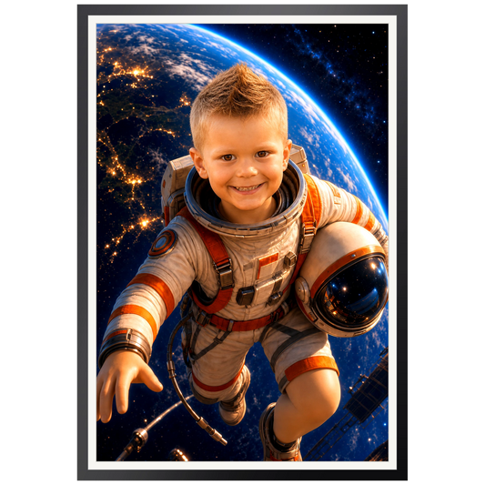 Schwebender Astronaut | Special-Edition "3D-Animation" – Poster an der Wand