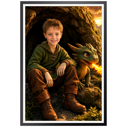 Der kleine Drache – Poster an der Wand