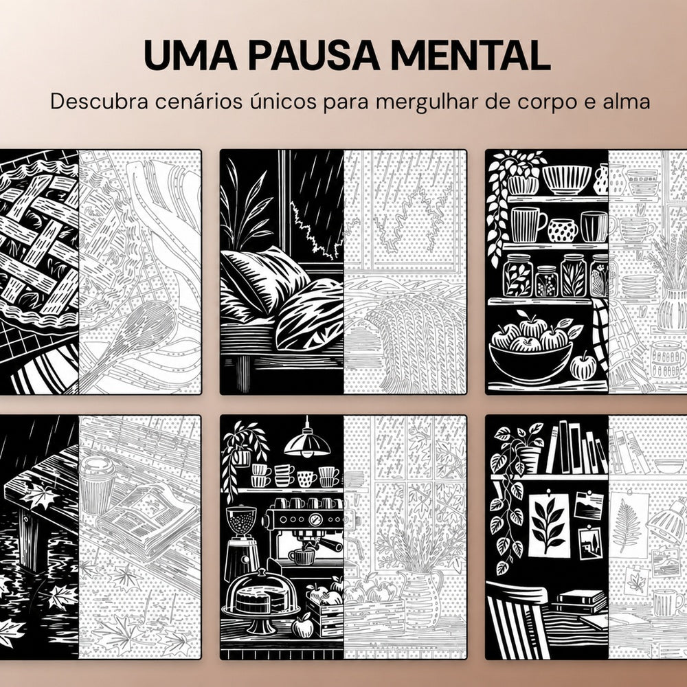 Livro de colorir OneColor - Edição de outono