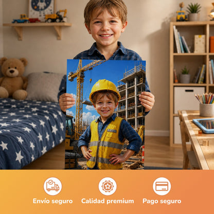 El pequeño obrero de la construcción