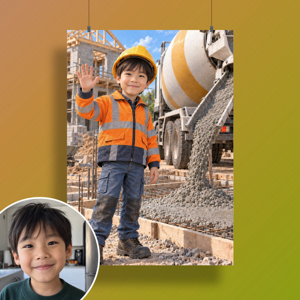 Der Betonmischer – Poster an der Wand