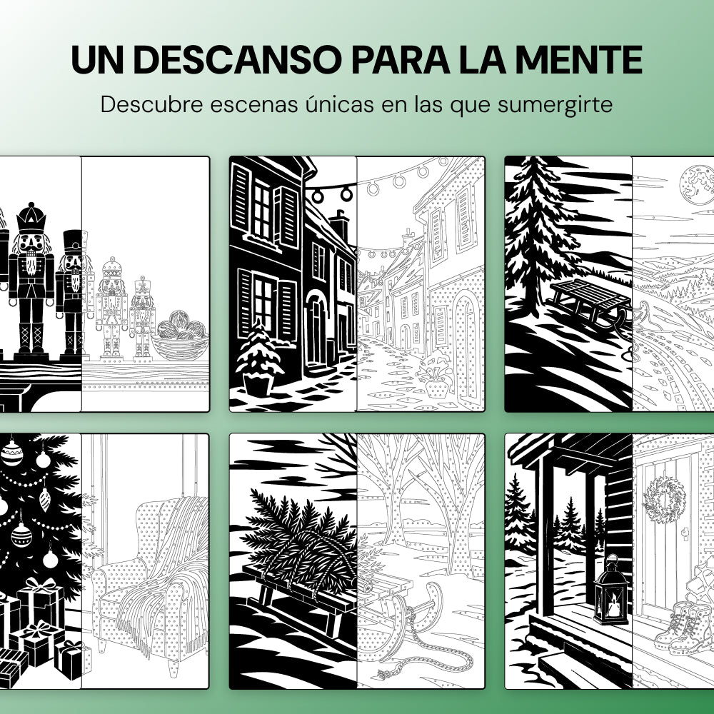 Libro para colorear OneColor - Edición de Navidad