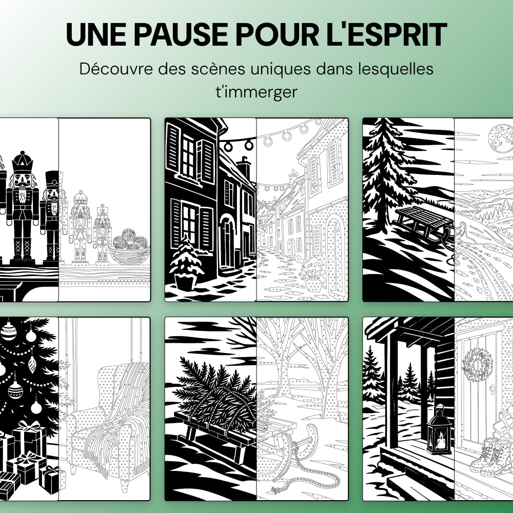 Livre de coloriage OneColor - Édition Noël