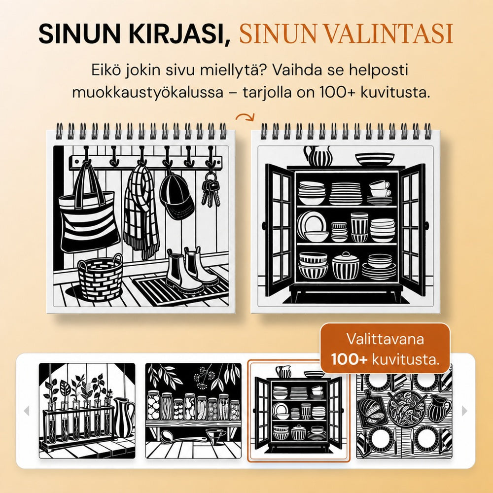 OneColor-värityskirja - Cozy Home Edition