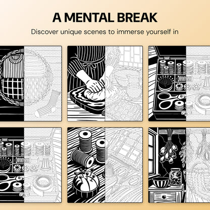 OneColor Coloring Book - Cozy Home Edition