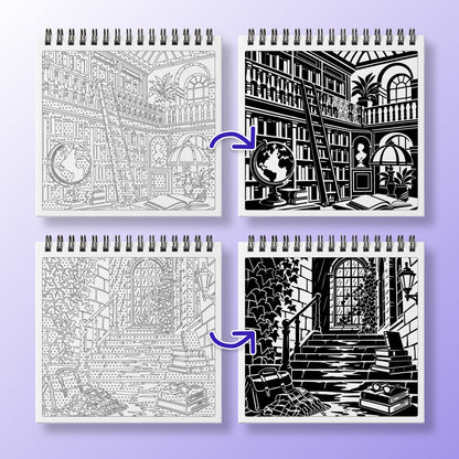 Libro para colorear OneColor - Edición Dark Academia