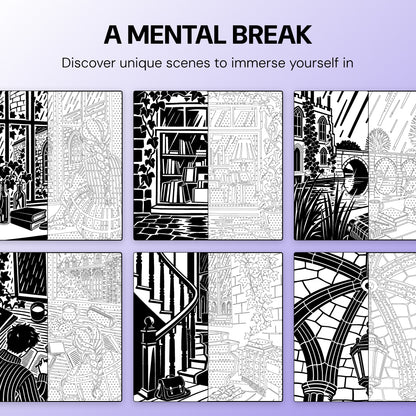 OneColor Coloring Book - Dark Academia Edition