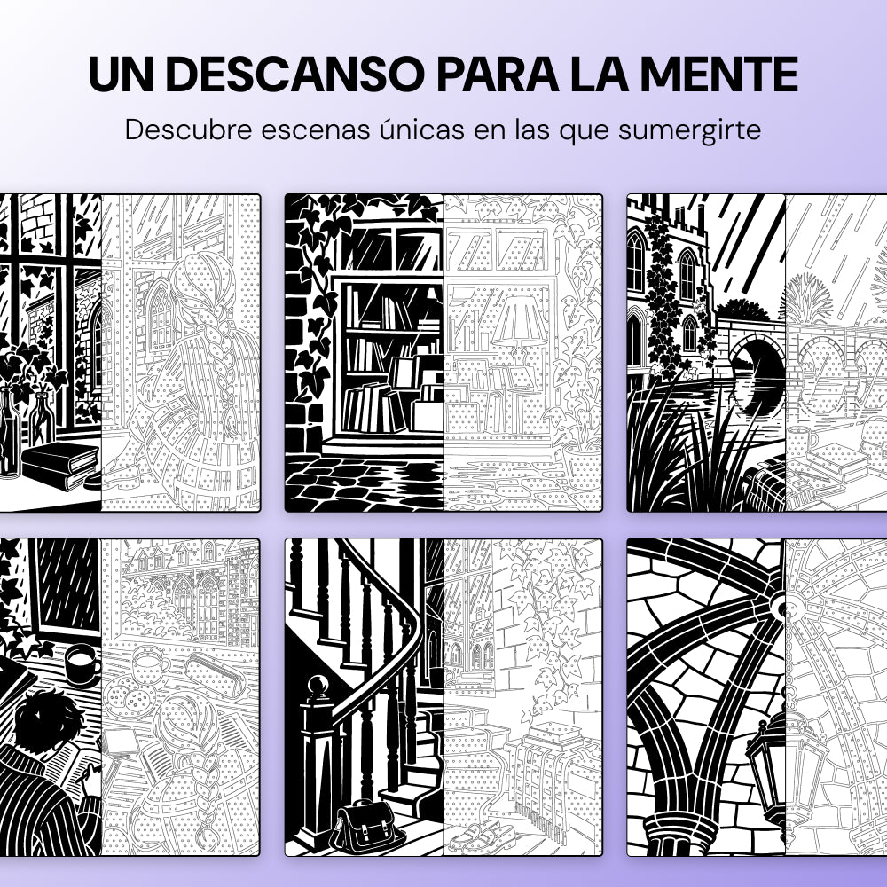Libro para colorear OneColor - Edición Dark Academia