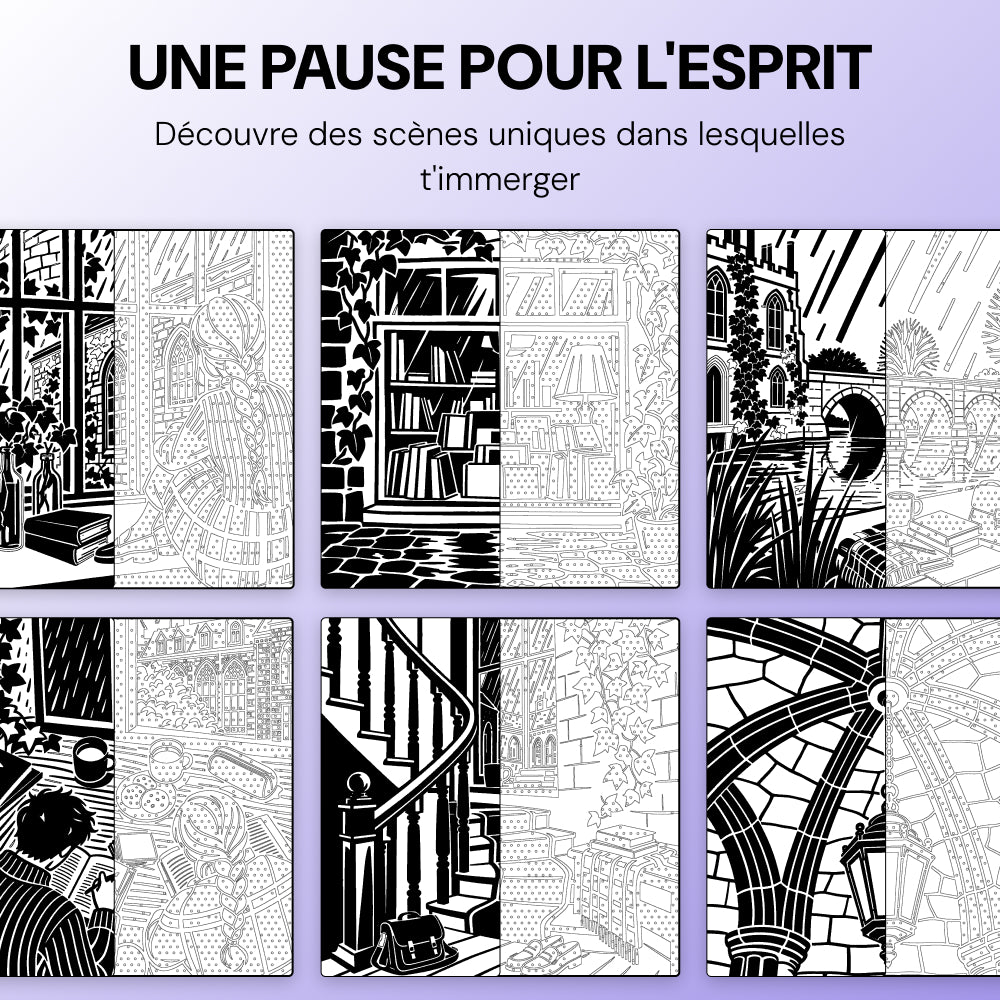 Livre de coloriage OneColor - Édition Dark Academia