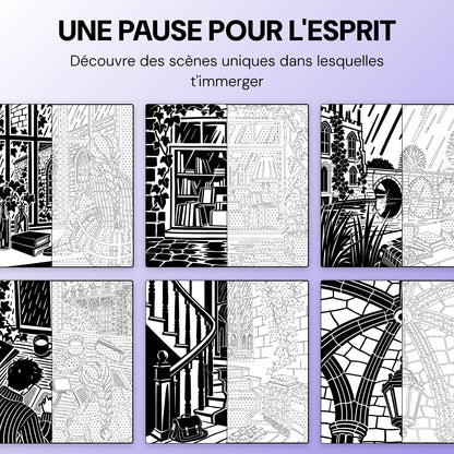 Livre de coloriage OneColor - Édition Dark Academia