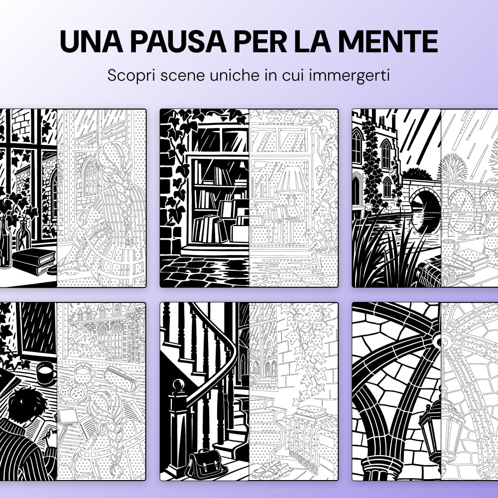 Libro da colorare OneColor - Edizione Dark Academia