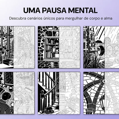 Livro de colorir OneColor - Edição Dark Academia