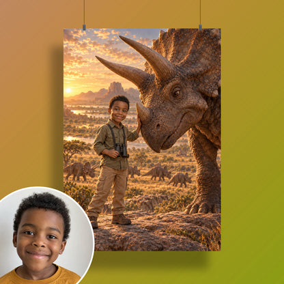 Die Triceratops-Herde – Poster an der Wand