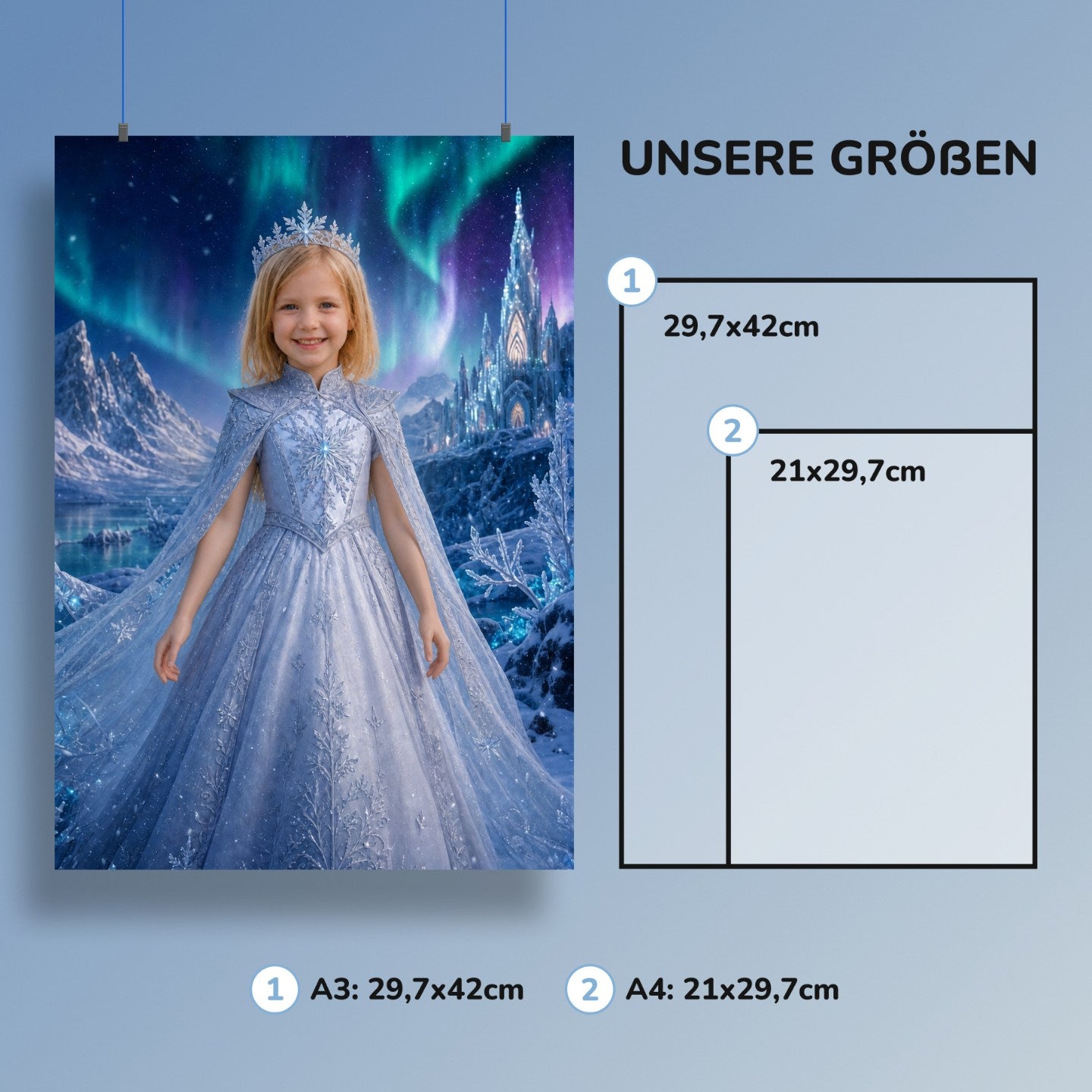Eisprinzessin im Polarlicht