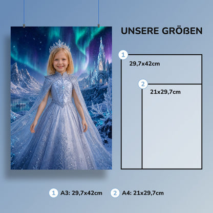 Eisprinzessin im Polarlicht