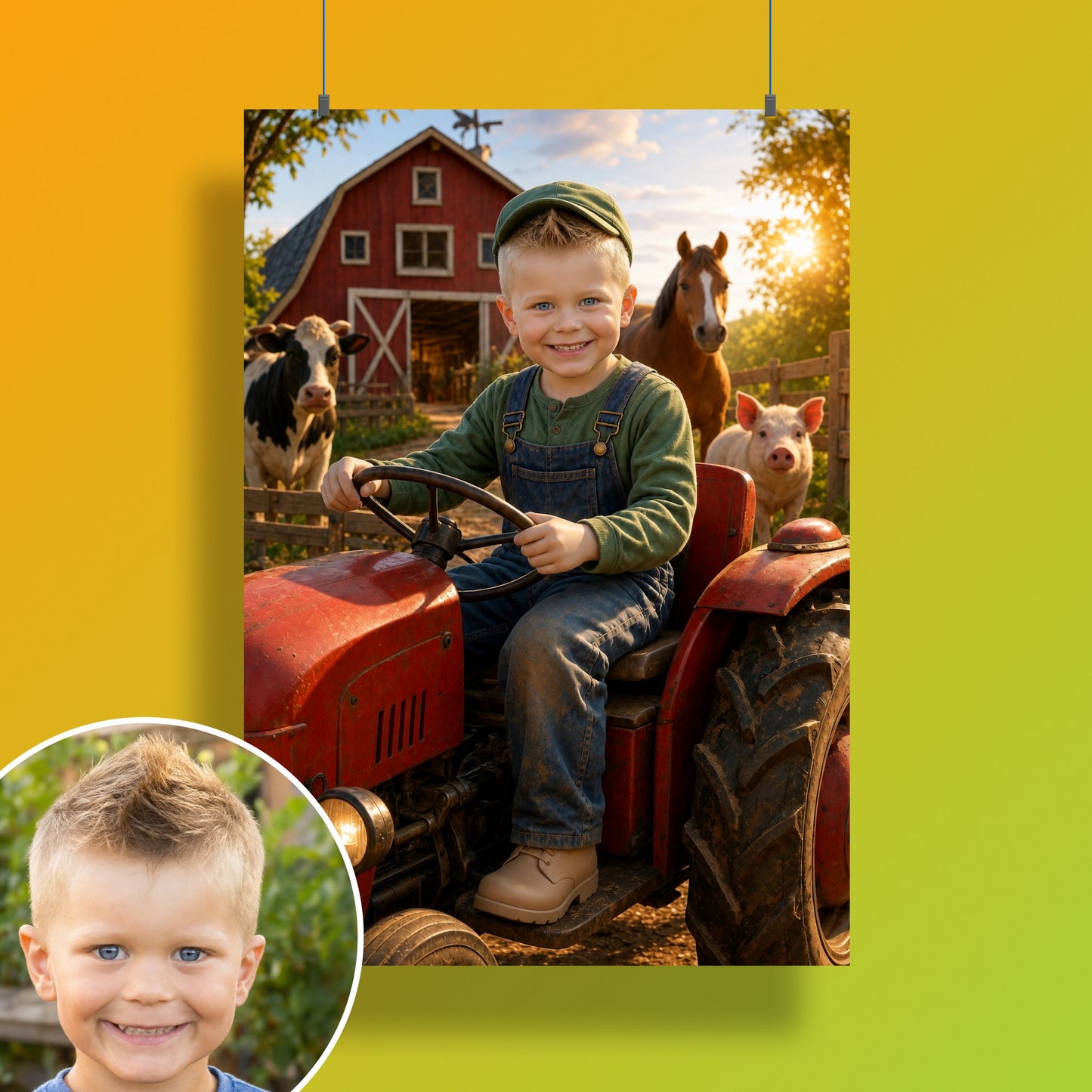 Little Farmer on the Tractor