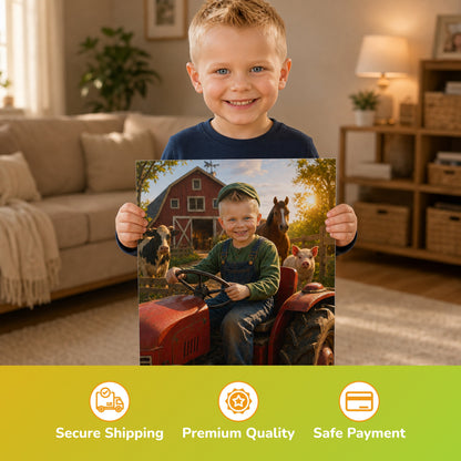 Little Farmer on the Tractor