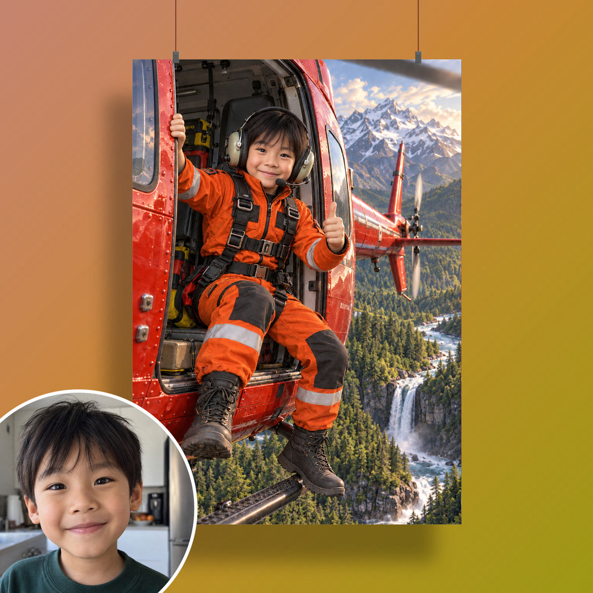 Der Rettungshubschrauber – Poster an der Wand