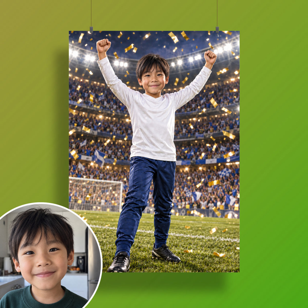 Jubel im Stadion – Poster an der Wand