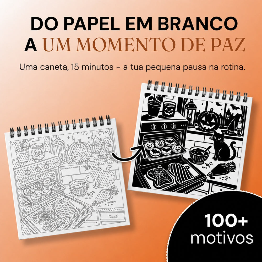Livro de colorir OneColor - Edição de Halloween