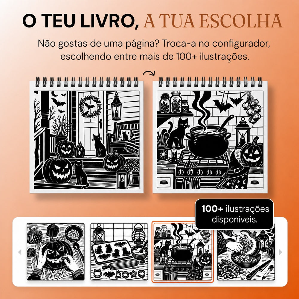 Livro de colorir OneColor - Edição de Halloween