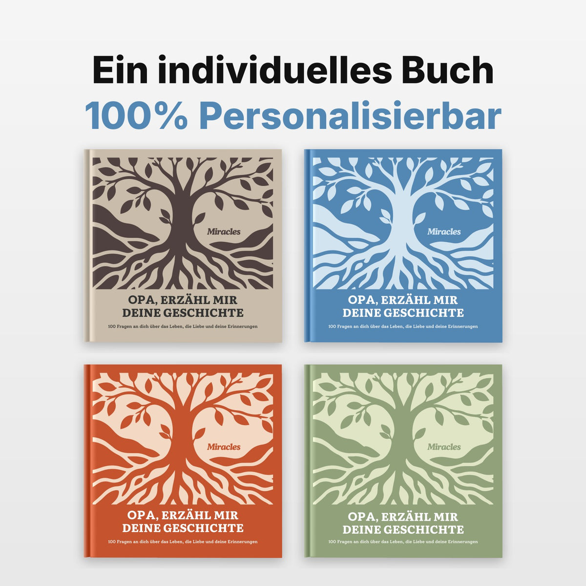 Erinnerungsbuch für Opa in vier Farben
