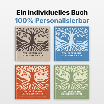 Erinnerungsbuch für Opa in vier Farben