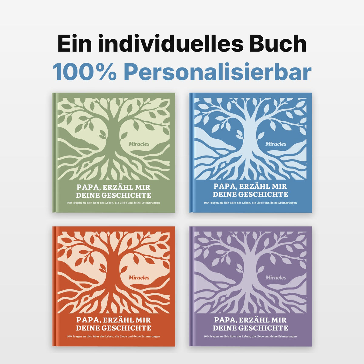 Erinnerungsbuch für Papa in vier Farben