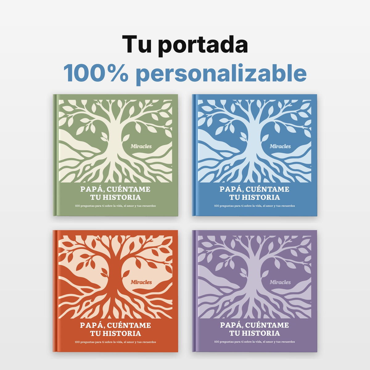 Libro de recuerdos para papá en cuatro colores
