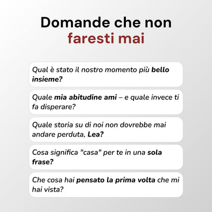 Raccontami tutto di te