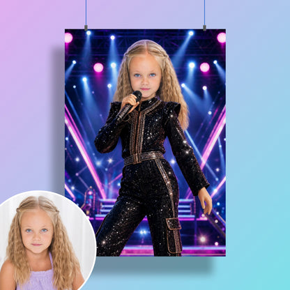 Star de la pop sur scène