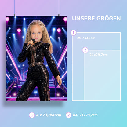 Star de la pop sur scène