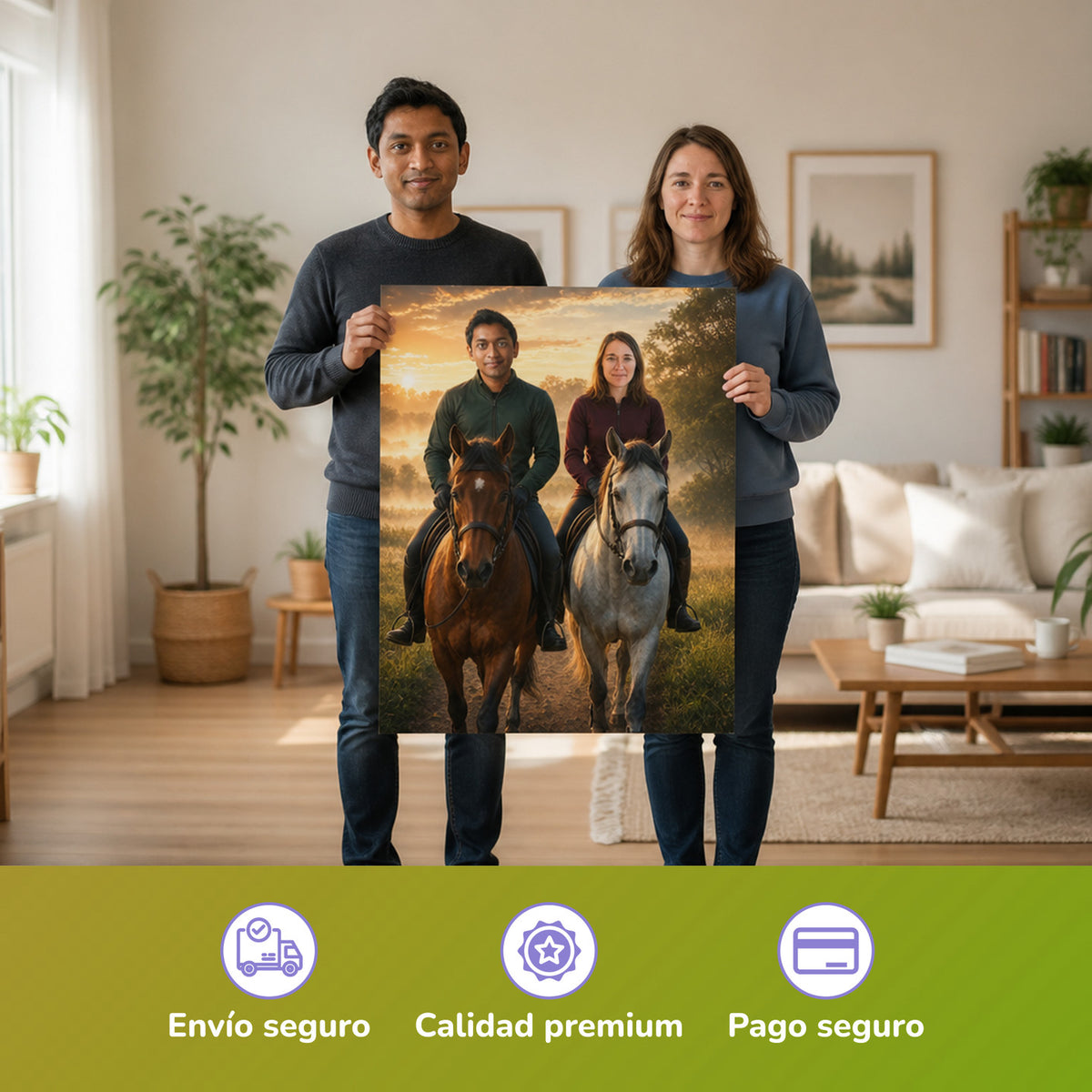  – pareja con el póster impreso