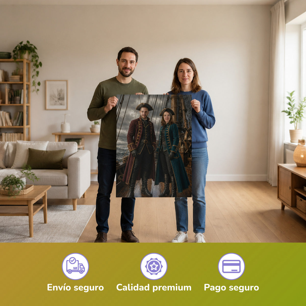  – pareja con el póster impreso