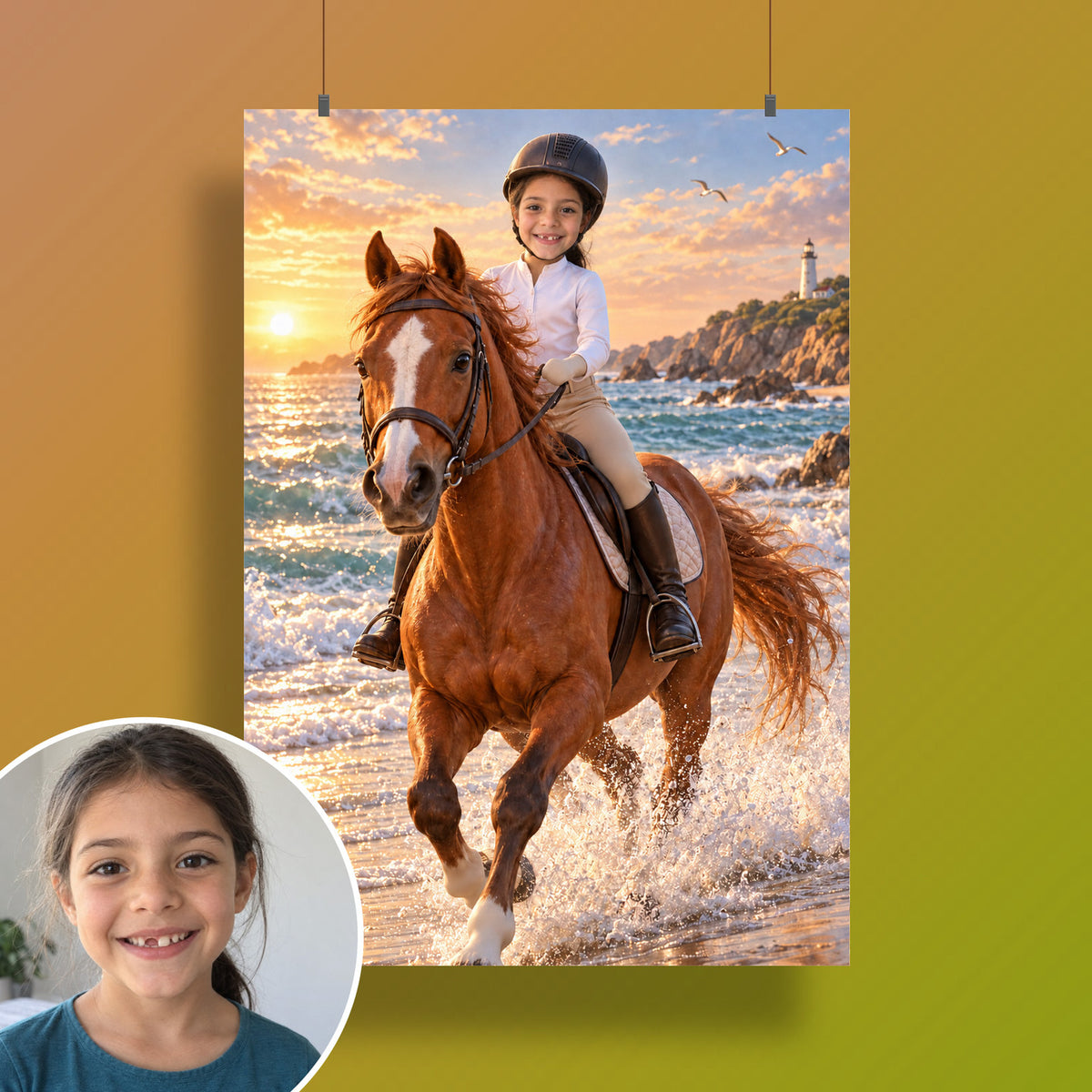 Galopp am Strand – Poster an der Wand