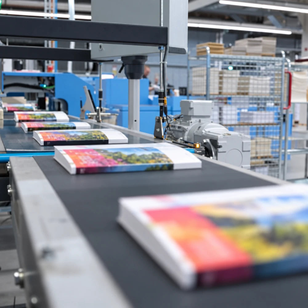 Book printing and binding line
