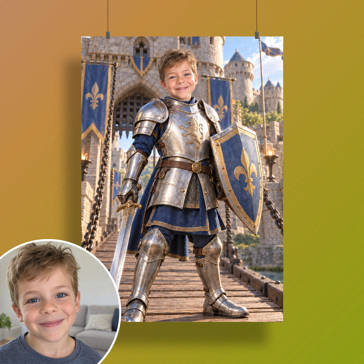 Der Ritter auf der Burg – Poster an der Wand